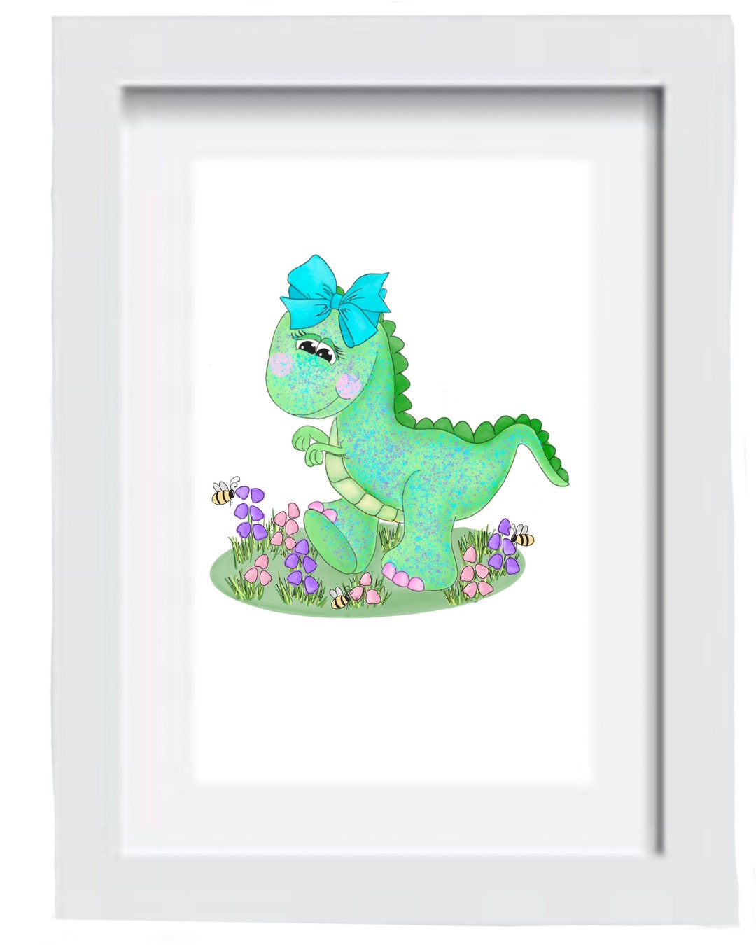 Girly Dinosaur Print Dinosaur Nursery Girl Nursery Etsy