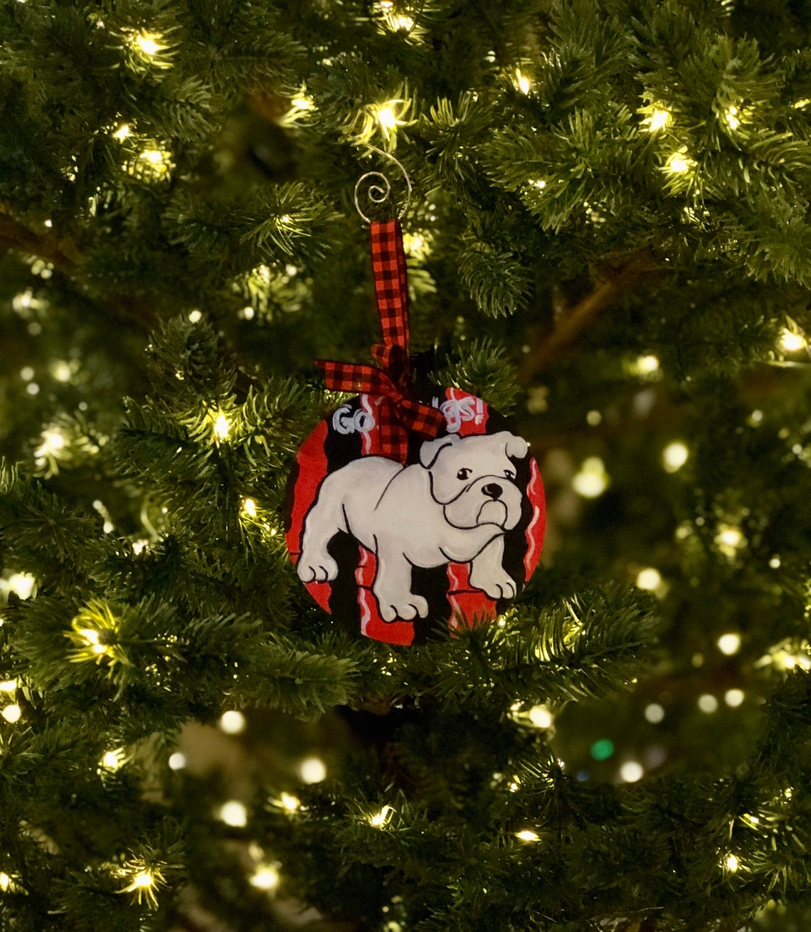 Bulldog Christmas Ornament Bulldog Fan Christmas Ornament  Etsy