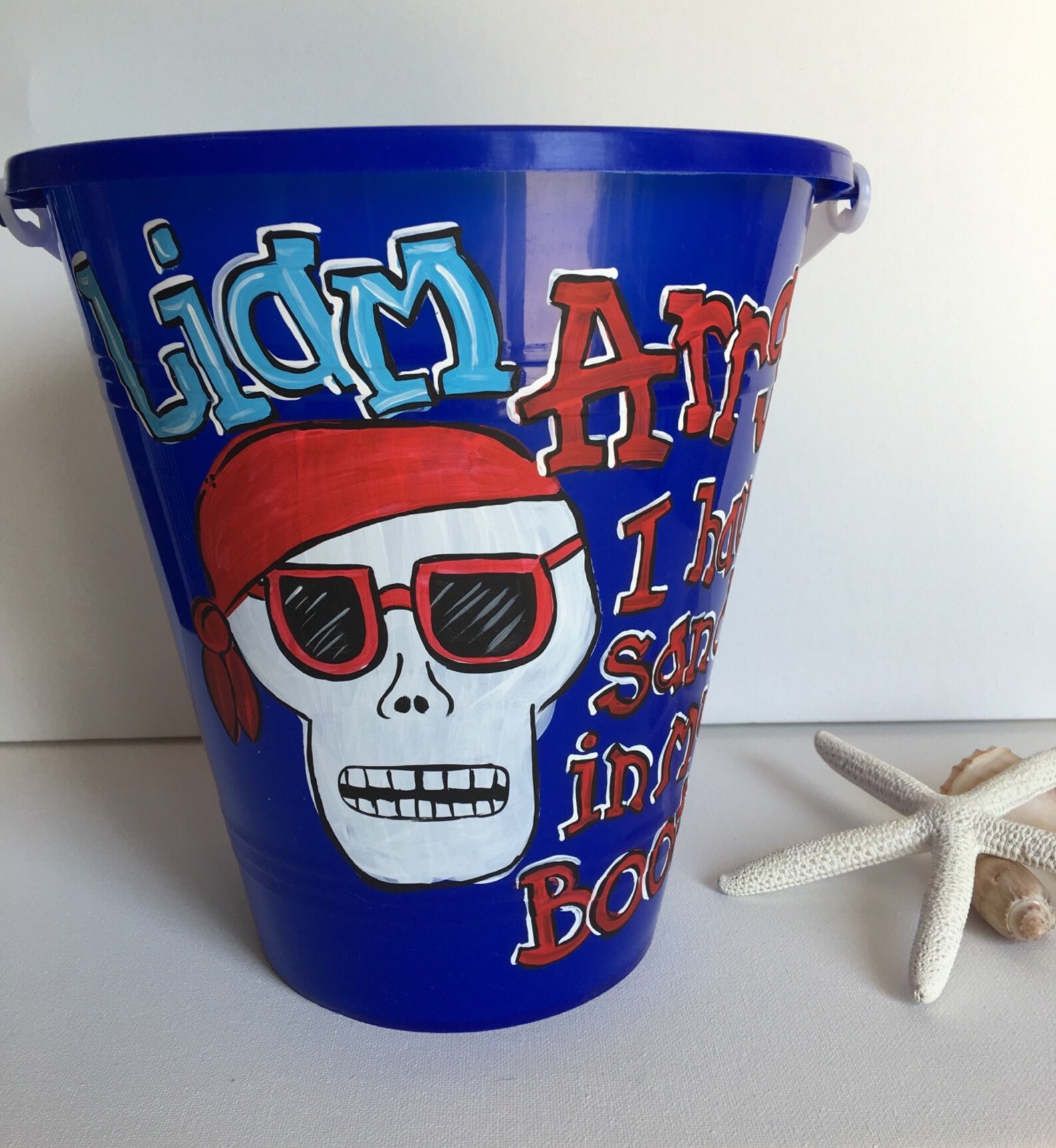 Hand Painted Beach Bucket Cruise Ship Bucket Sand Bucket Etsy