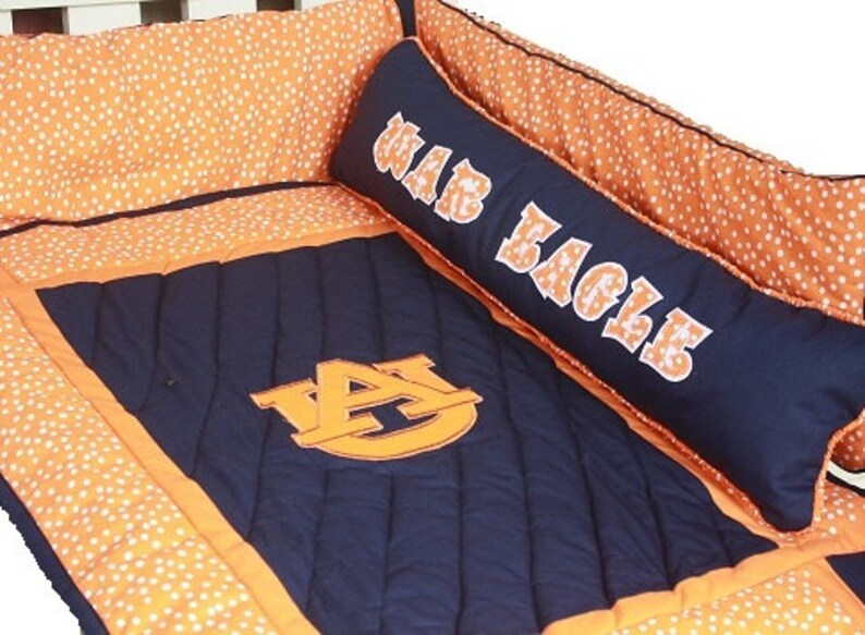 Auburn Bedding Twin Bedspread Boys Sports Baby Tigers Football Nursery