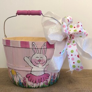Easter Basket | Hand painted Easter Basket | personalized Easter basket