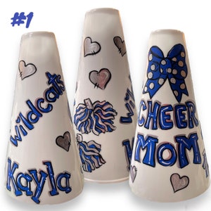 Cheerleader Megaphone | Personalized MOM Megaphone| Cheer MOM megaphone | Cheer Mom gift