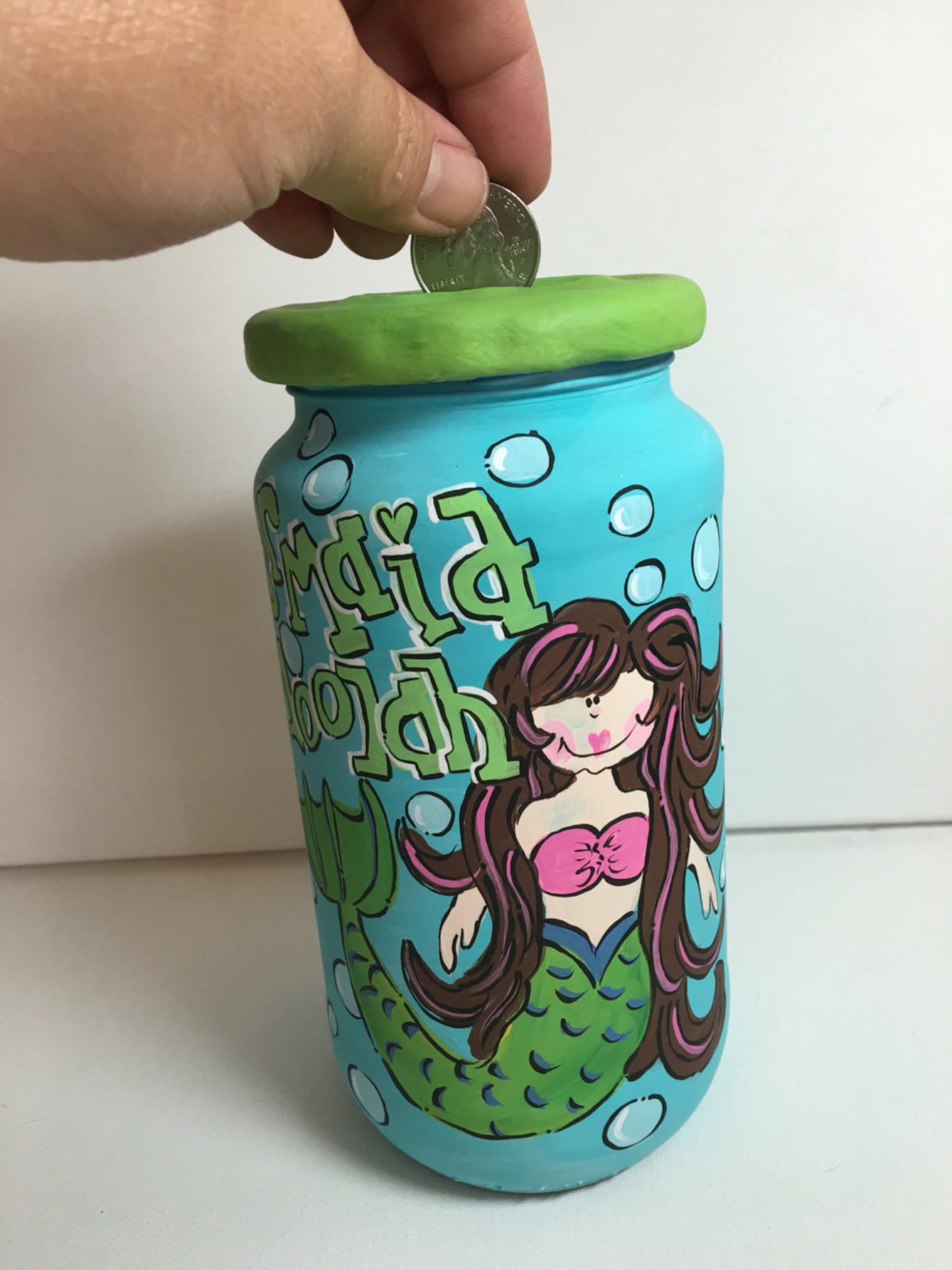 Bank piggy bank mermaid bank personalized piggy bank Etsy