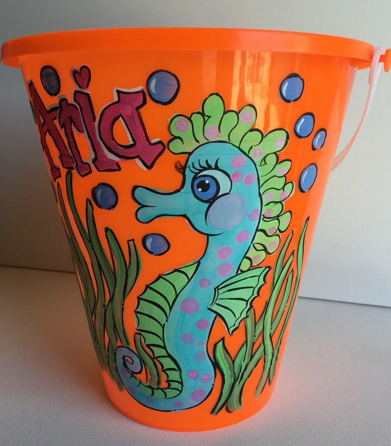 Hand Painted Beach Bucket Cruise Ship Bucket Sand Bucket Etsy