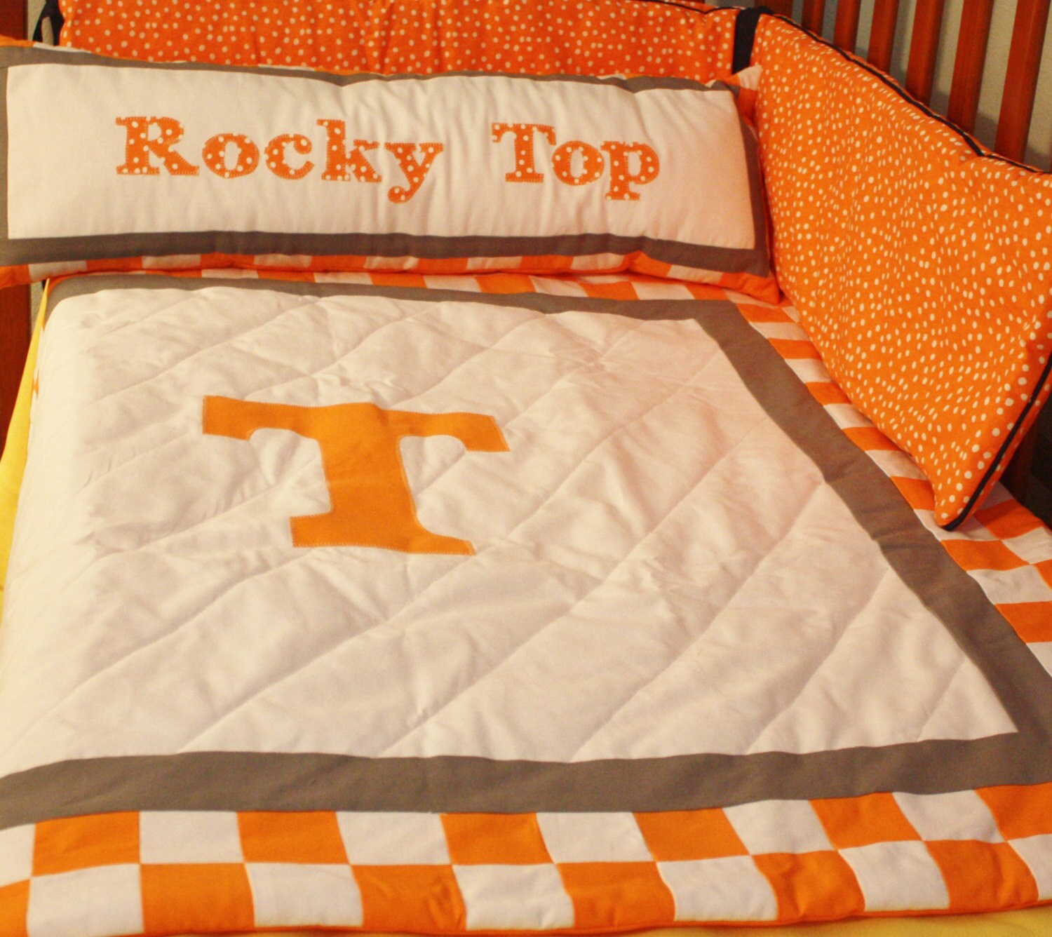 Tennessee Volunteers Baby Bedding Quilt Nursery Sports Rocky Top Football