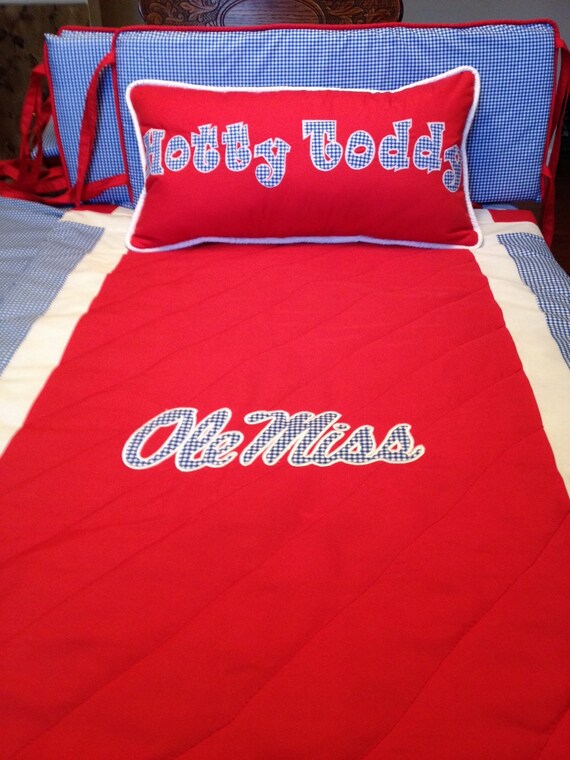 Ole Miss Rebels Baby Bedding Nursery Crib Comforter Sports Football