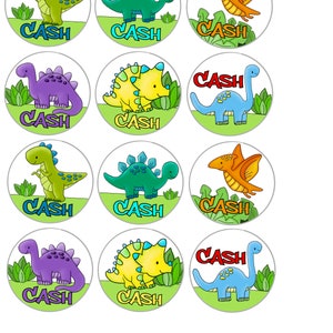 Personalized dinosaur name stickers