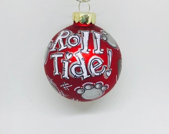 Alabama Christmas Ornament | crimson tide ornament | roll tide