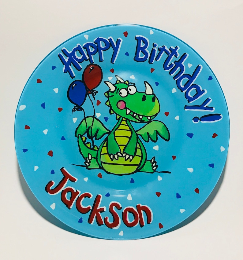 Happy Birthday Plate Personalized Birthday Plate Etsy