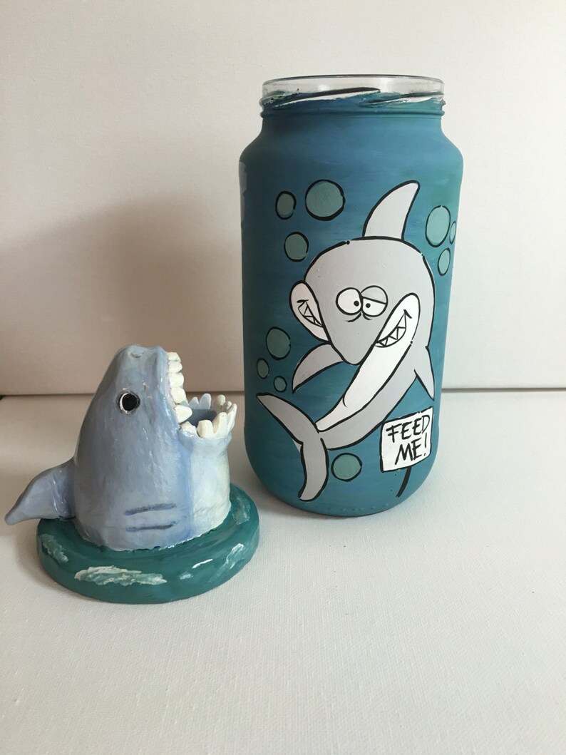 Bank piggy bank shark bank personalized piggy bank | Etsy