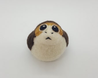 Needle Felted Porg