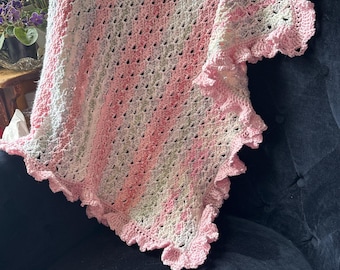 Lacy Pink Baby Blanket