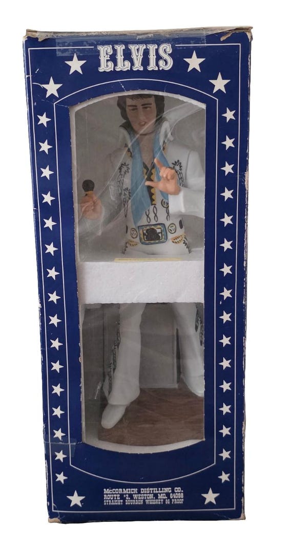 Elvis Presley [Empty] Decanter • McCormick Distillery • 1980s Collectible Barware