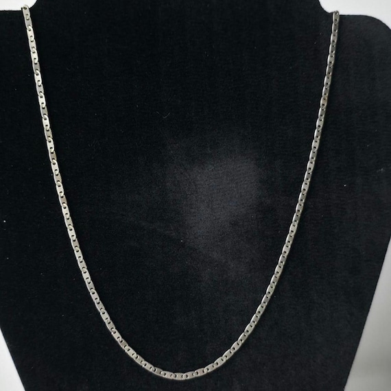 14K Solid Gold Italian Mariner Link Chain – 24" – 8g – Rare Vintage Diamond Cut