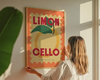 Italian Food & Drink Prints: Vintage-style Limoncello Kitchen/Bar Wall Art (Digital Download)
