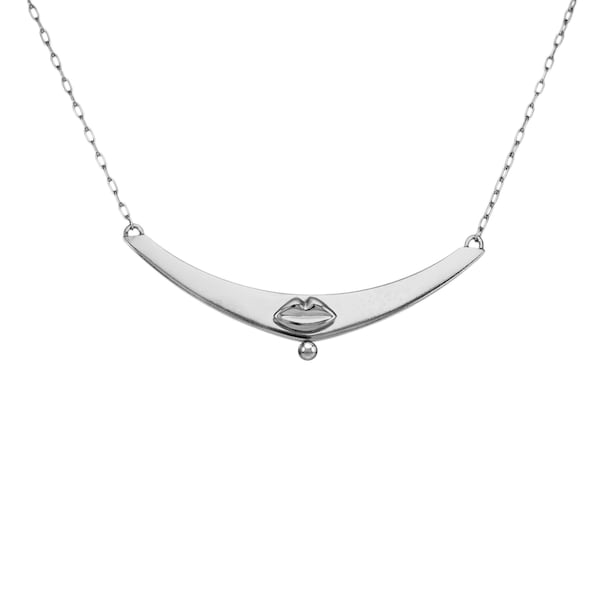 Necklace Slim Kiss Silver