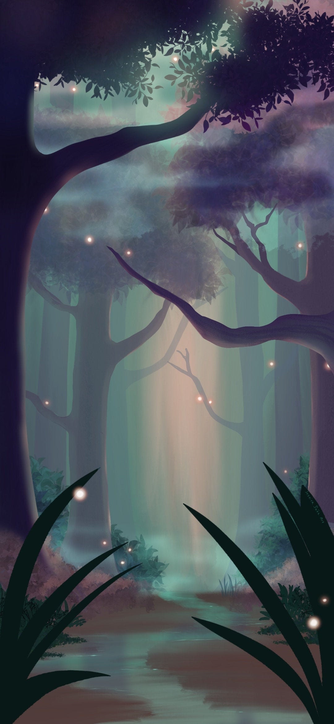 Mobile Wallpaper Enchanted Forest - Etsy Mobile Wallpaper Enchanted Forest - Etsy