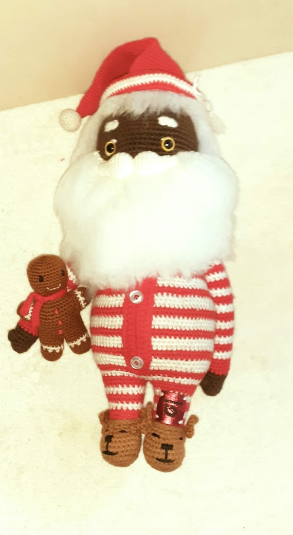 stuffed black santa