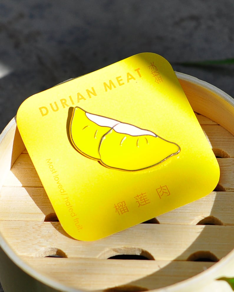 Durian Series Enamel Pin, Tropical Fruit, Durian Charm, Fruit Enamel ...