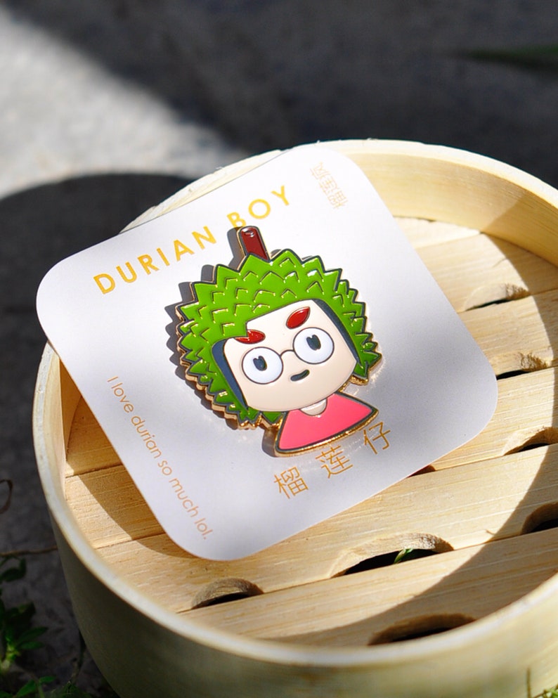 Durian Series Enamel Pin, Tropical Fruit, Durian Charm, Fruit Enamel ...