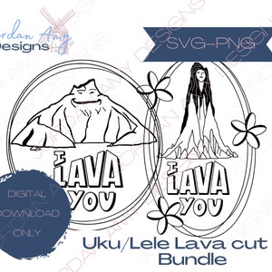 UKU & LELE BUNDLE Volcano Cut File, Uku/lele, Svg, Png, I Lava You ...