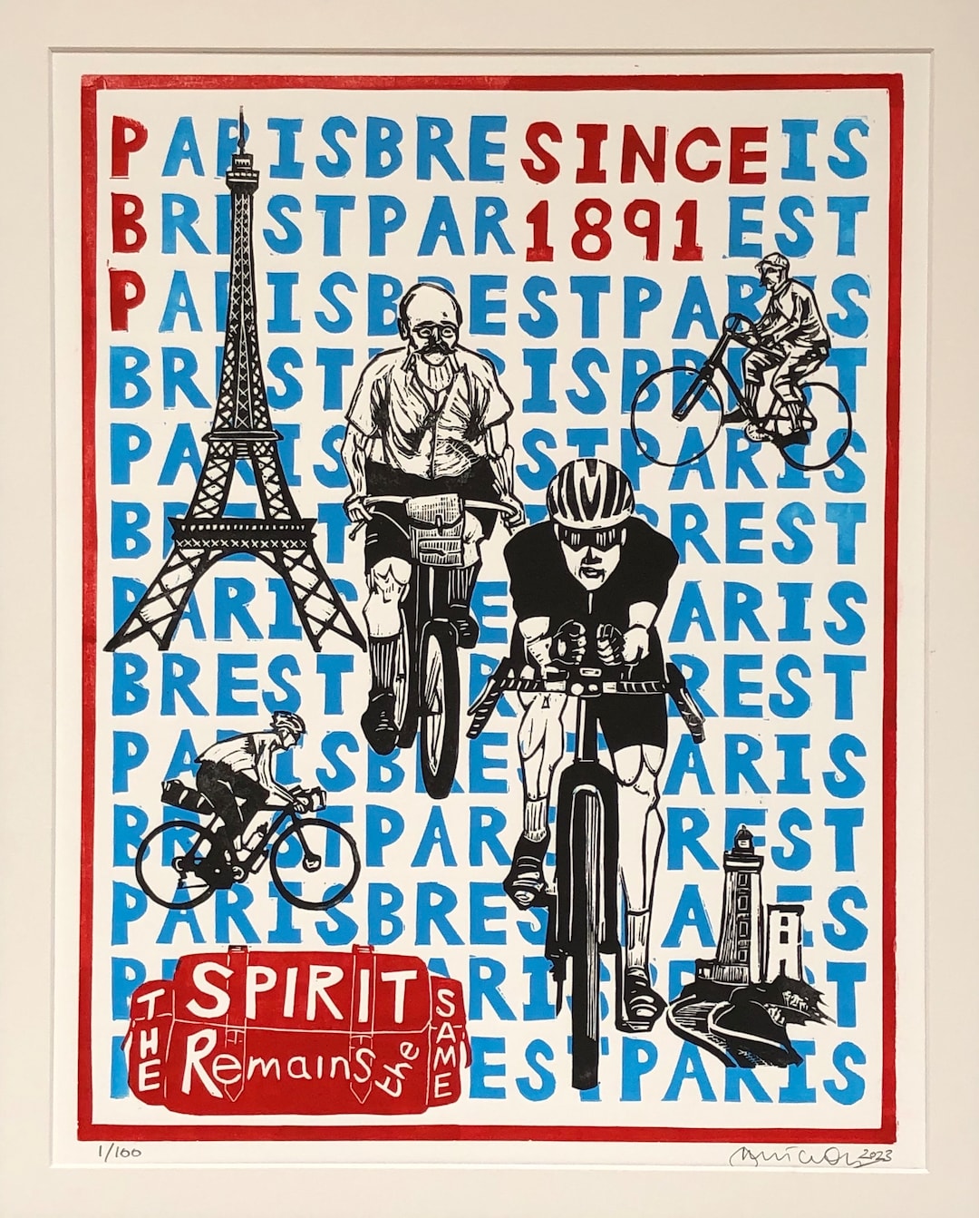 Original Linocut PBP 2023 'the Spirit Remains the Edition