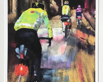 Limited edition fine art print of original pastel painting ‘A night on the PBP’