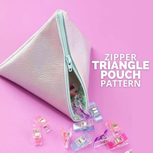 Zipper Triangle Pouch Sewing Pattern & Tutorial