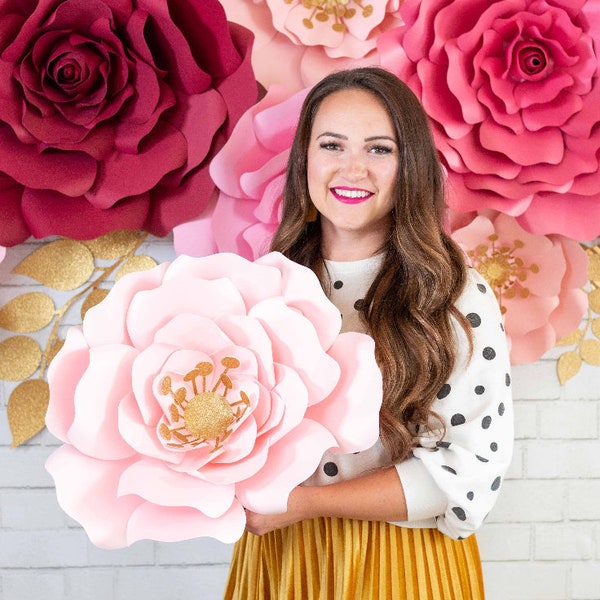 Poppy Flower Template Giant Etsy UK