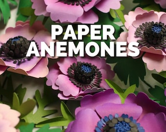 Anemone Paper Flower SVG Template & Printable Tutorial