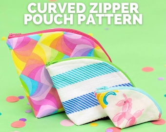 Curved Zipper Pouch Pattern