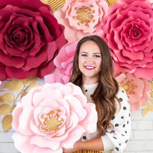 Large Paper Flowers DIY Giant Paper Flowers Large Paper Flower Etsy