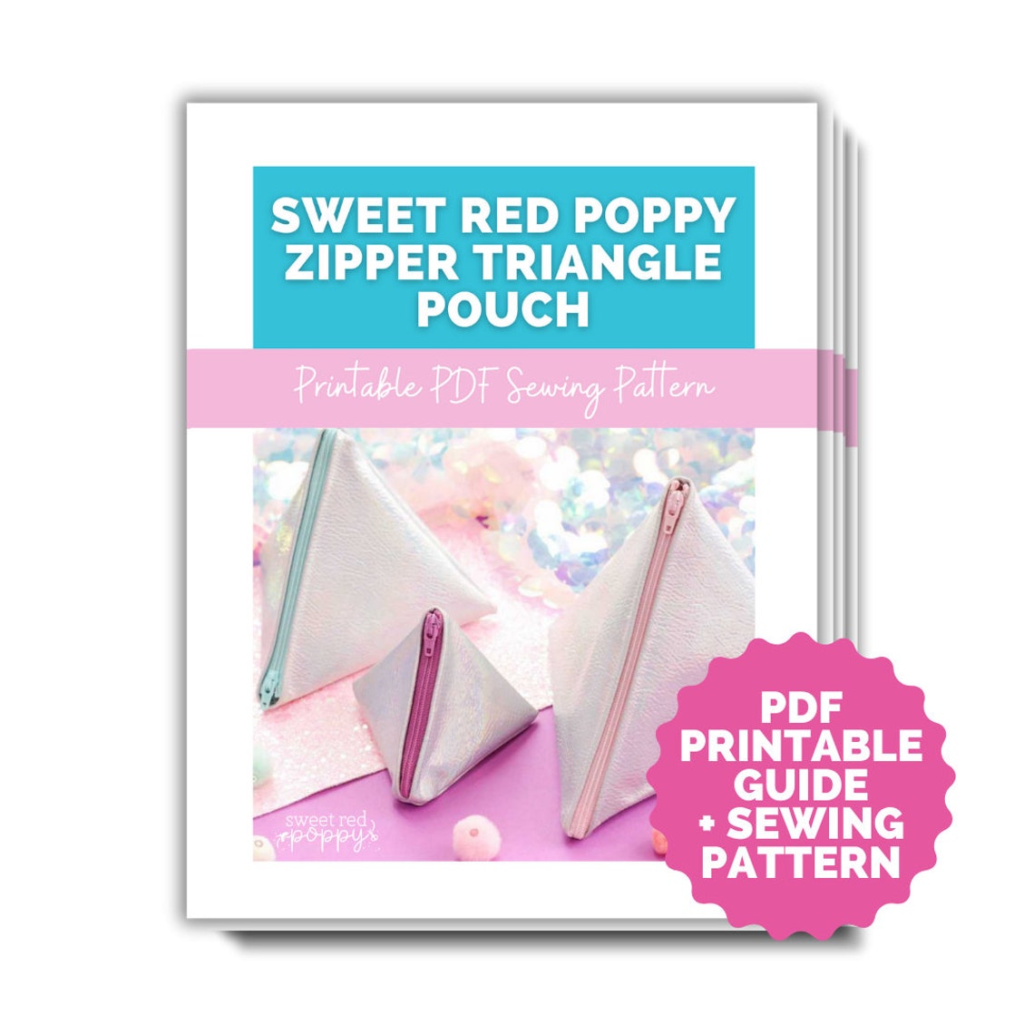Zipper Triangle Pouch Sewing Pattern & Tutorial - Etsy