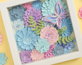 Layered Flower Shadow Box- SVG Cut File & Printable Tutorial