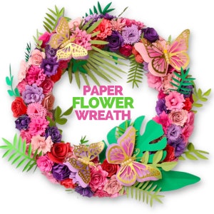 Rolled Papier Blumen Kranz - SVG Cut Datei & druckbare Anleitung
