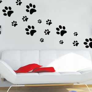 Paw wall Decal, Dog Paw wall decal, Paw print decal, Paws wall stickers, Pet shop wall decor, Dog paws Wall Decor, Pet lovers gift