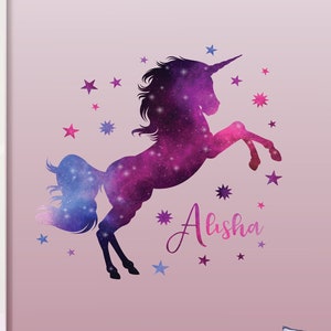 Watercolor Unicorn Wall Decal Personalized Room Decoration for Nursery Perfect Gift for Little Girls *
