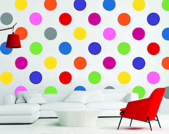 Polka Dot Decal Set Set of 105 Dot Wall Decals Children - Etsy
