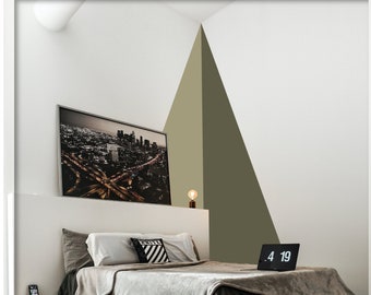 Triangles wall decals, Abstract Geometric Decor, Large Triangles Wall Sticker,  Bohemian Wall Decals, Color Block