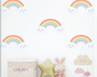 Rainbow wall decals, Nursery Decor Rainbow stickers, Mini rainbows playroom decor