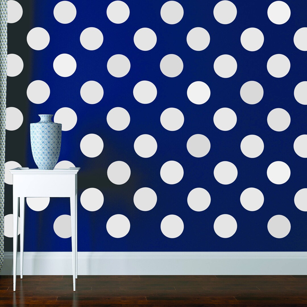 Big Polka Dot Wall Decals Large Polka Dot Decal Polka Dot Etsy