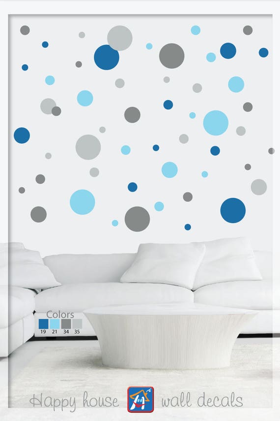 Polka Dot Wall Decals Polka Dot Stickers Polka Dots Wall Etsy