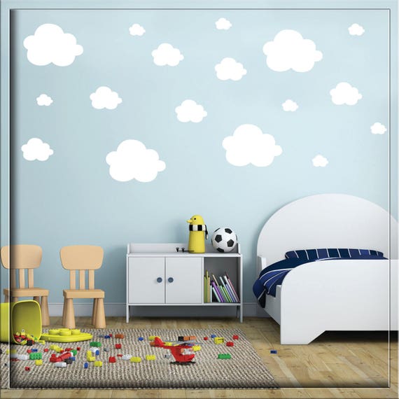 Cloud wall decals Wall Decals Small Clouds Vinyl Wall Etsy