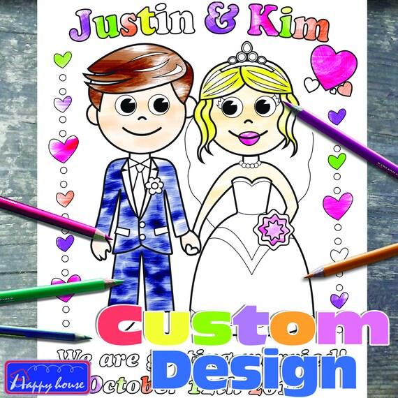 Custom Wedding Coloring Page Personalized - Il 570xN.1204618862 Kxsi 