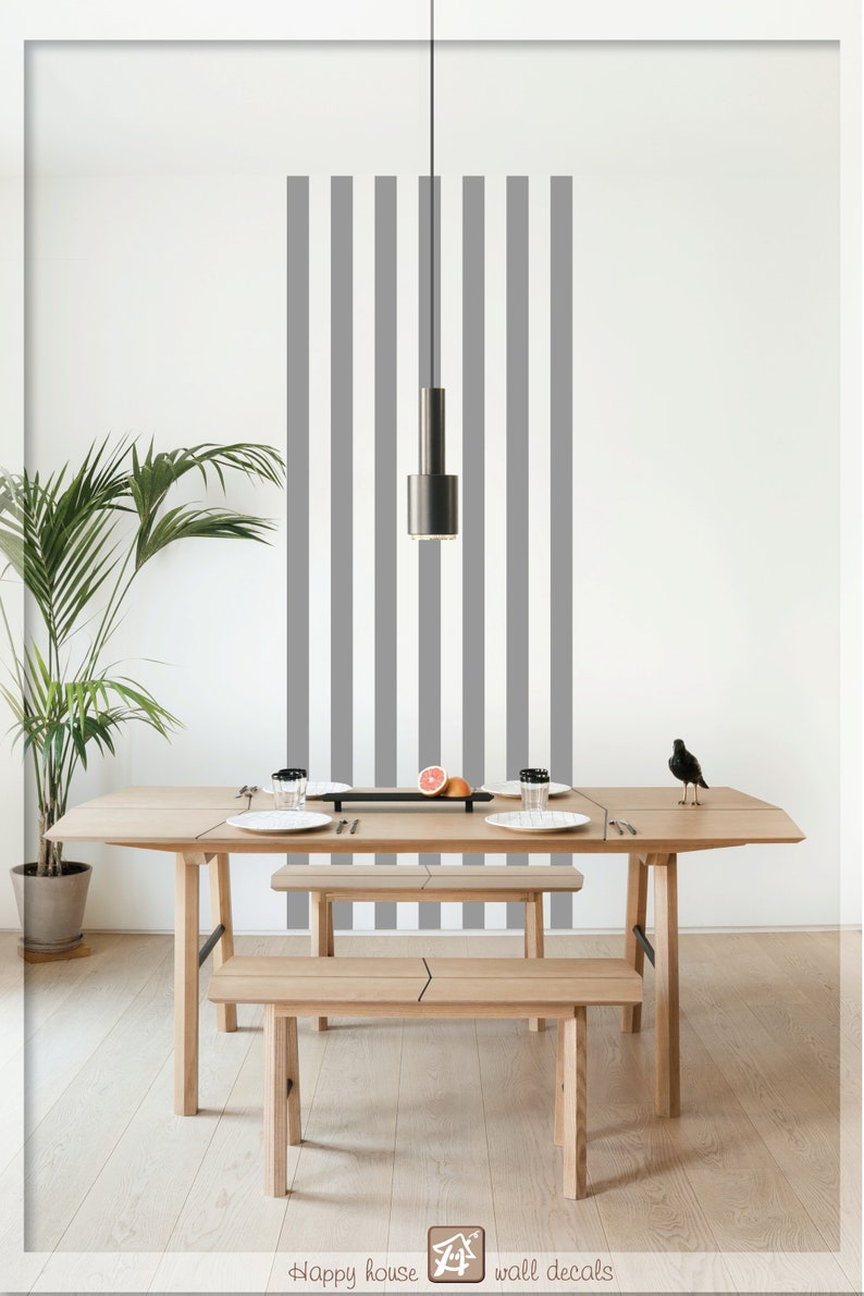 Long Stripe Wall Decals Abstract Lines Wall Decor Line Wall Etsy