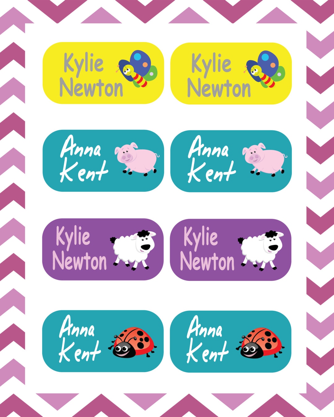 Daycare Labels Kids Labels Personalized Name Stickers 120 - Etsy