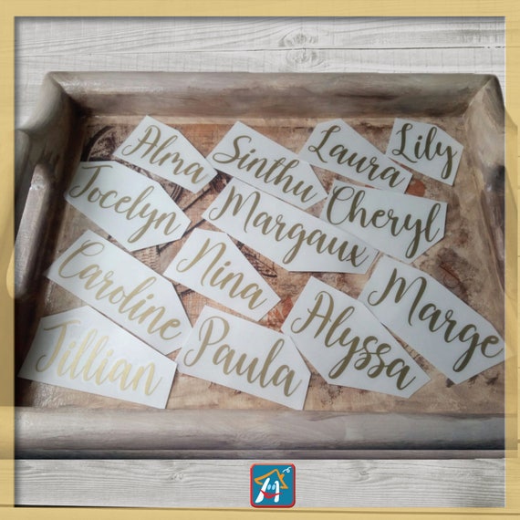 Personalized Wedding Decals Custom Name Stickers DIY Wedding Etsy