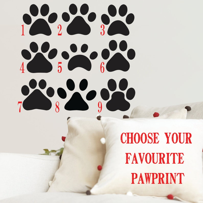 Paw Wall Decal Dog Paw Wall Decal Paw Print Decal Paws Wall Etsy