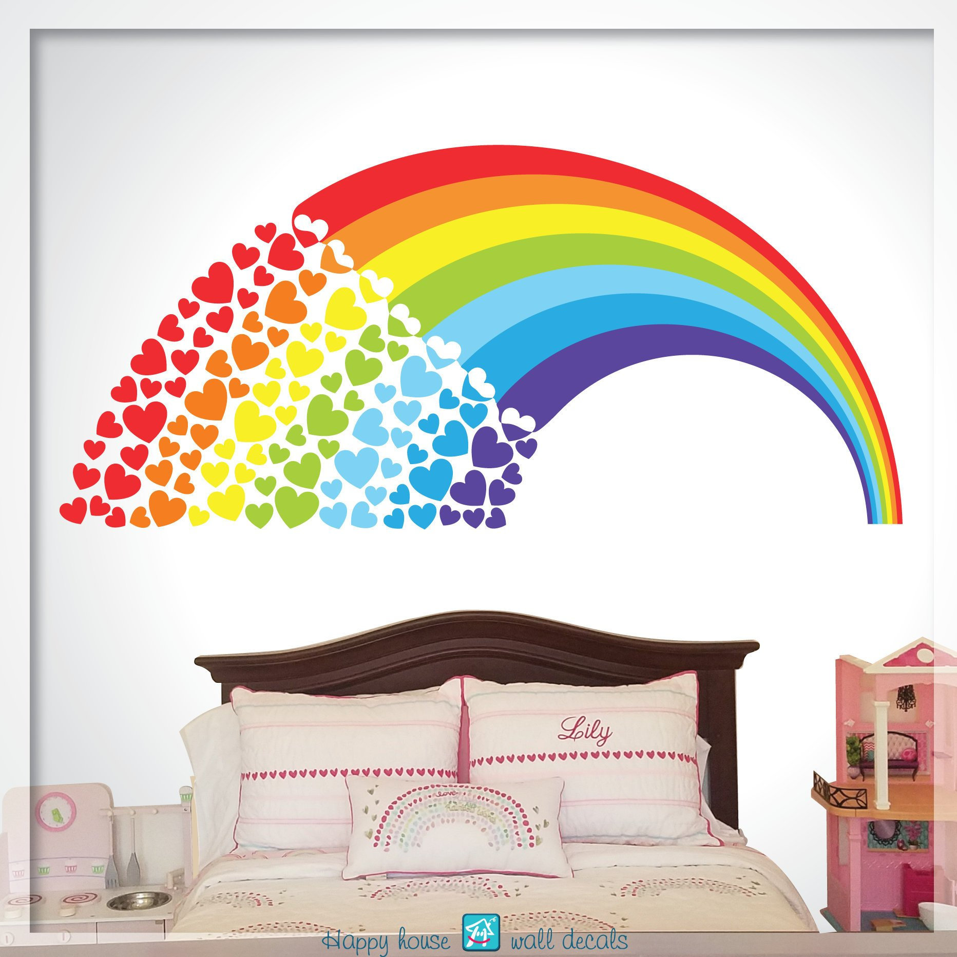 55 Heart stickers Nursery Decal for DIY kids play room wall decor bedroom party 55 Heart stickers Nursery Decal for DIY kids play room wall decor bedroom party