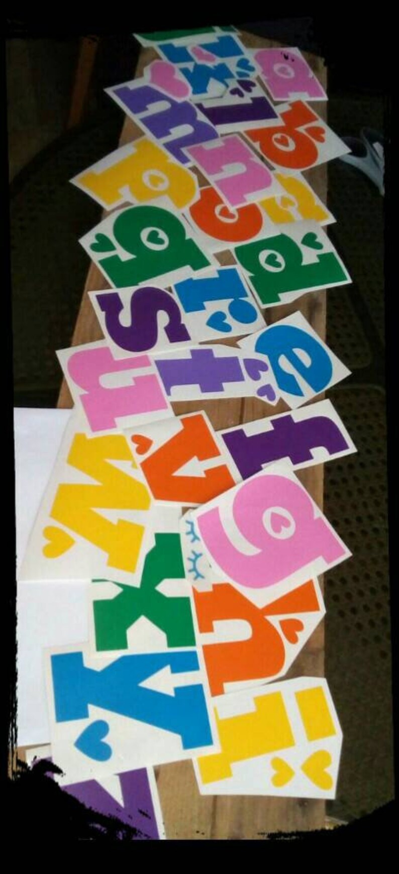 alphabet wall decal abc stickers rainbow alphabet decal etsy